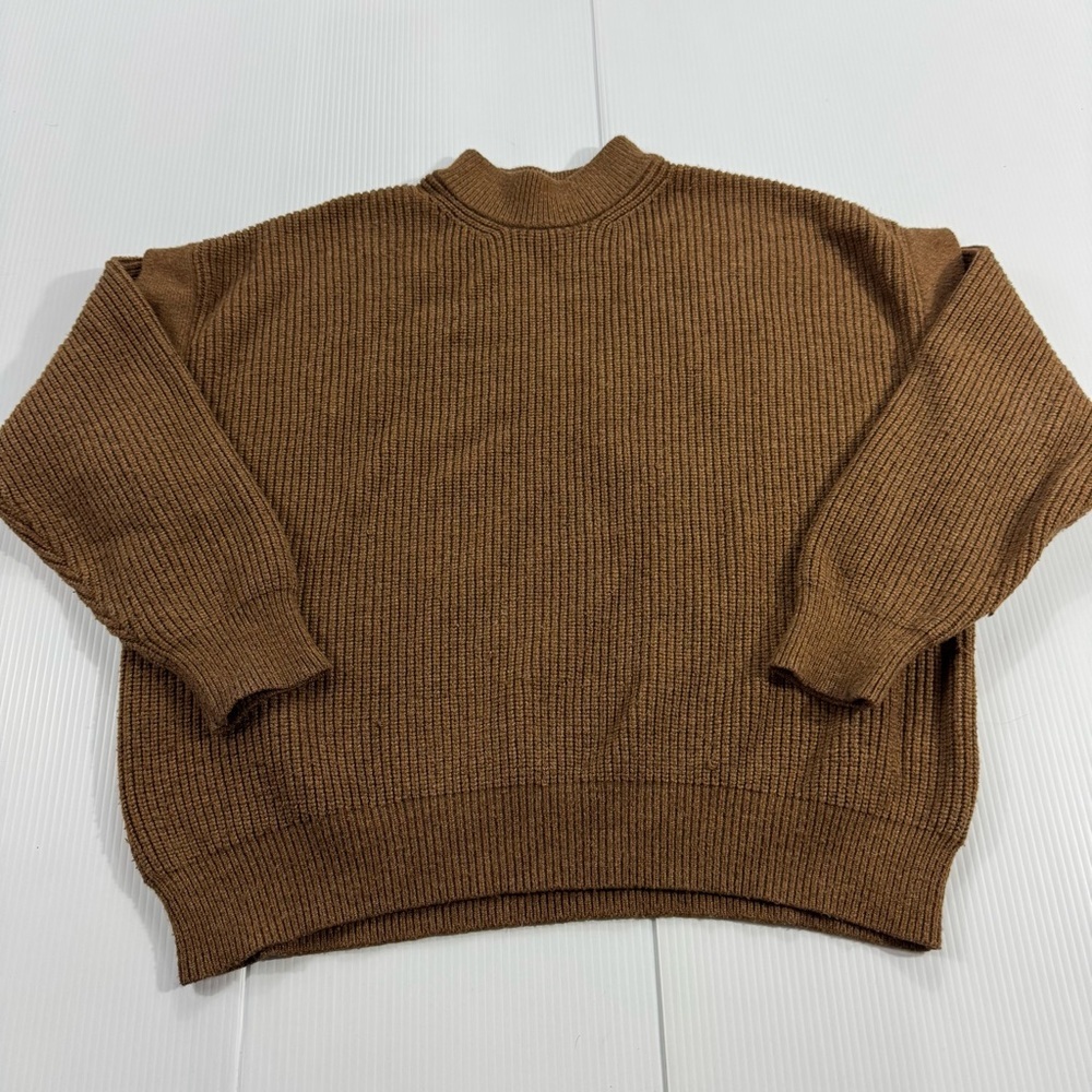 J91. Women’s Terra & Sky Brown Sweater (1X 16W-18W)